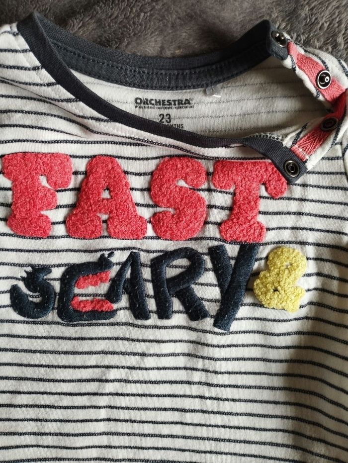 Ensemble short + t-shirt 24 mois monstre - photo numéro 3