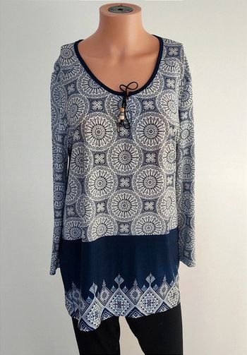 Haut bleu manches longues 42