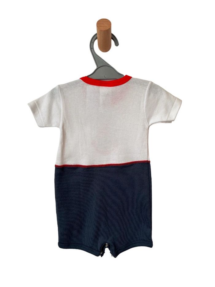 LOT de 2 combishorts/pyjamas d'été bleu/blanc/rouge - Absorba 9 mois (71cm) - photo numéro 6