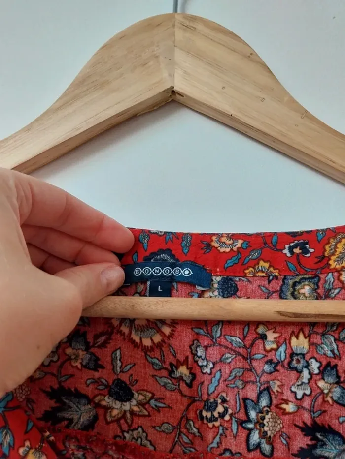 Blouse rouge à motifs Bonobo L - photo numéro 3