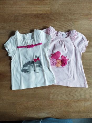 2 tee-shirt 12 mois
