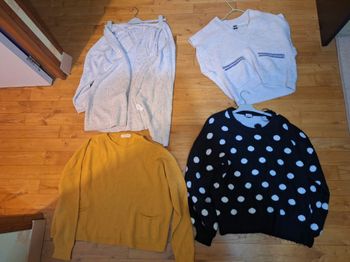 Lot 4 pull gilet cardigan femme taille L