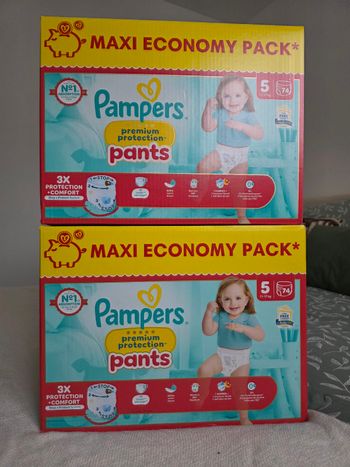 2 pampers pants premium protection taille 5