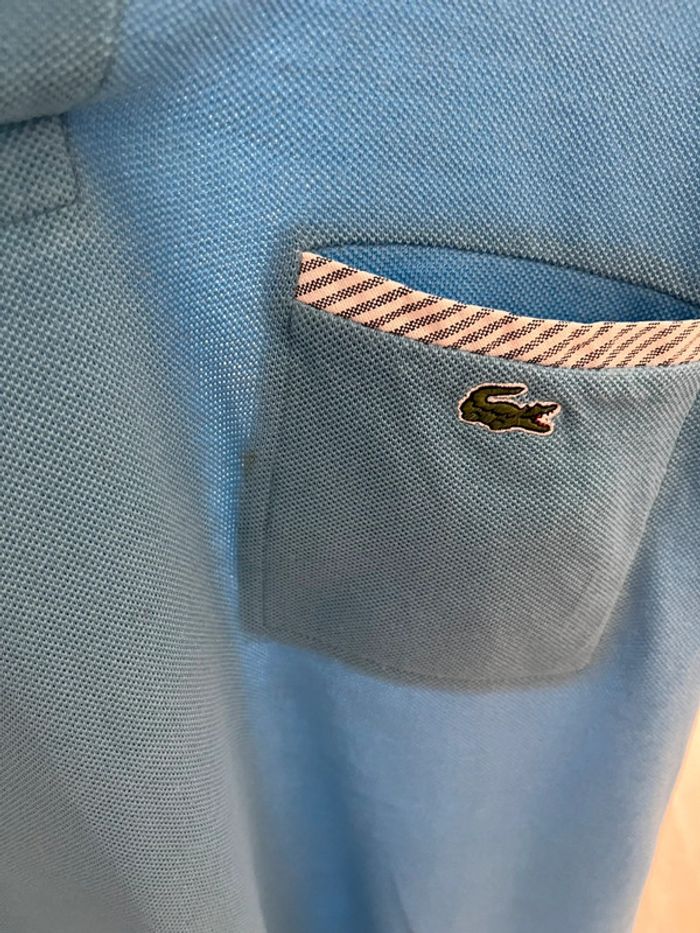 Polo bleu clair Lacoste - photo numéro 4