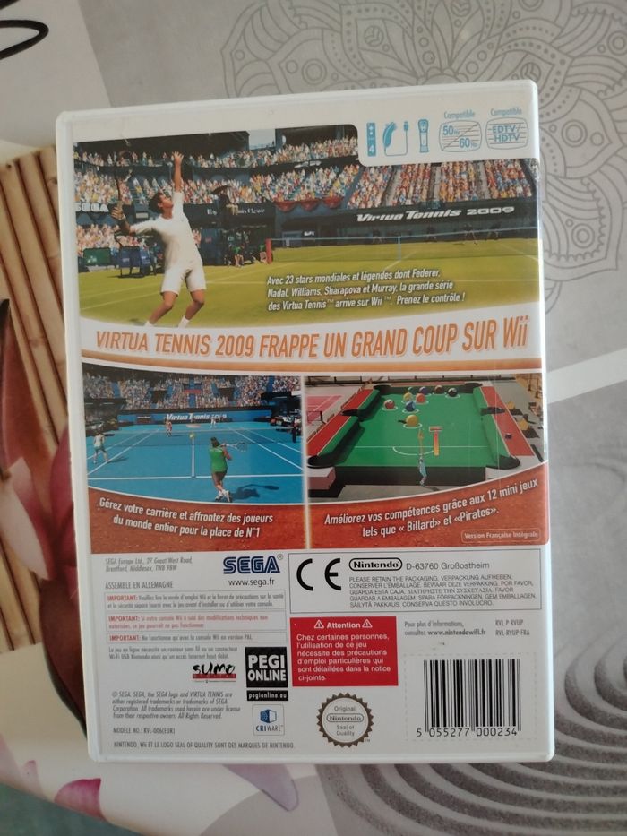 Jeu Wii virtua tennis - photo numéro 2