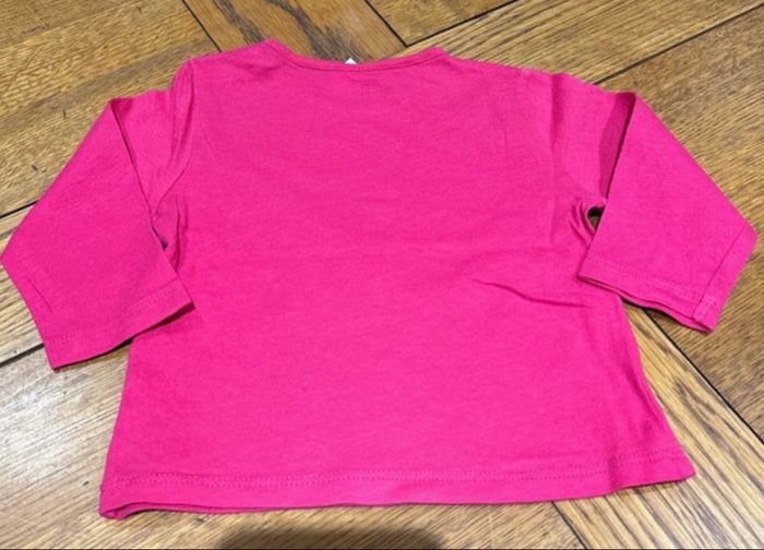 Lot 2 Hauts T-shirts Kiabi Fille Manches Longues 6 Mois - Très Bon État - photo numéro 3