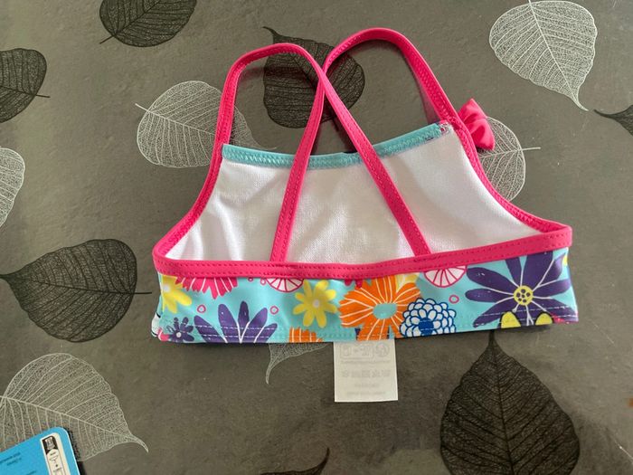 Maillot de bain Minnie 2pc 2 ans neuf bleu et rose - photo numéro 3