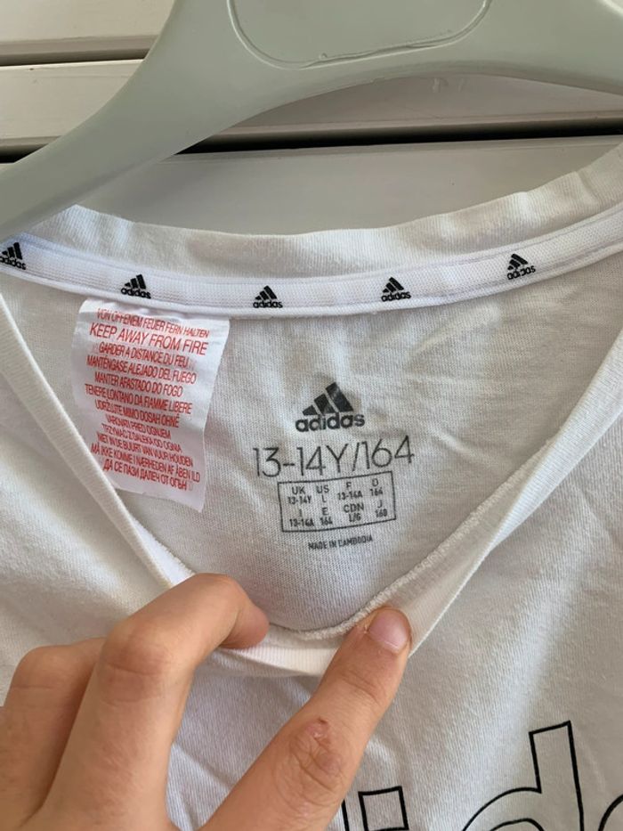 T-shirt Adidas blanc - photo numéro 2