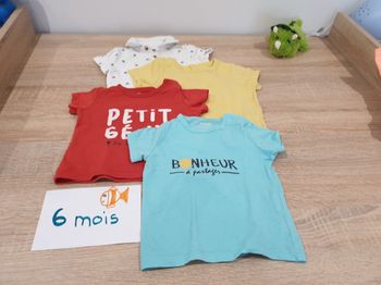 Lot t-shirt garçon 6mois