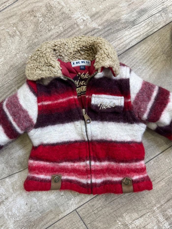 🍉Manteau IKKS 6mois sherpa coloré