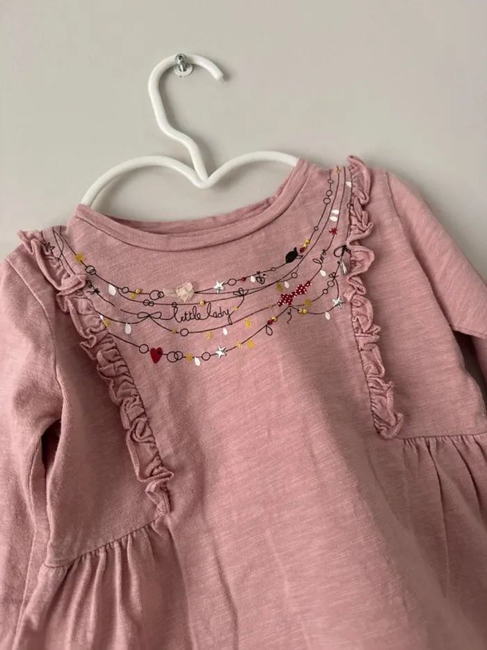 👚 T-shirt manche longue - bébé fille - 2 ans - 24 mois -marese- très bon etat - photo numéro 2