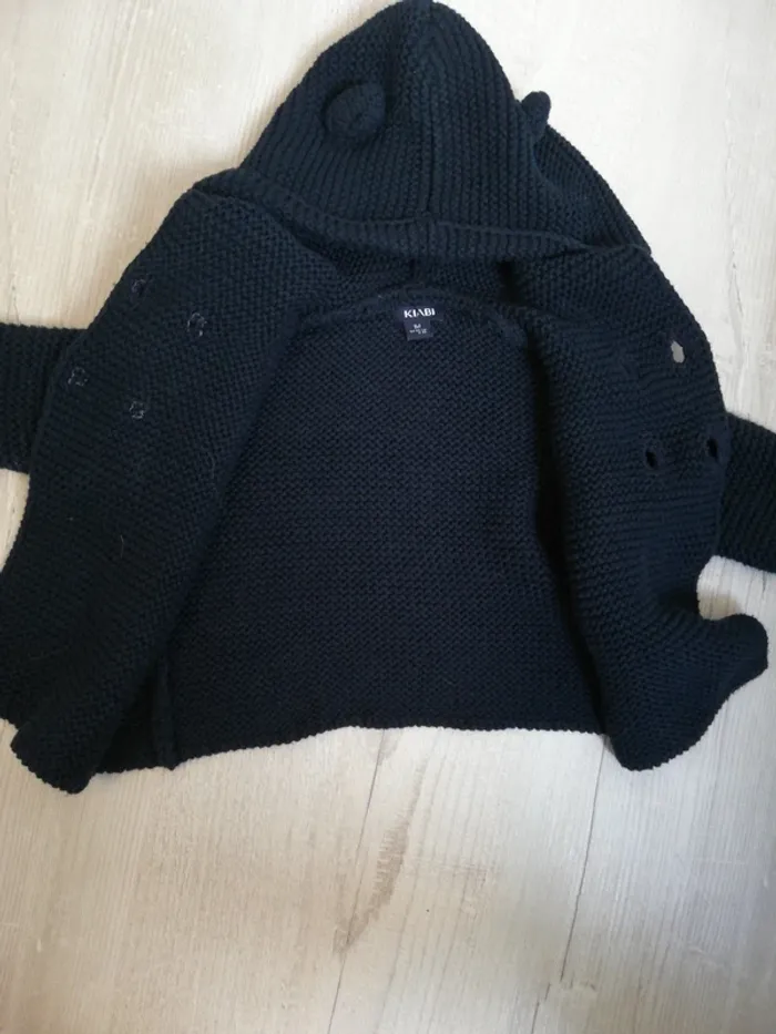 Veste à capuche kiabi 1-3mois - photo numéro 4