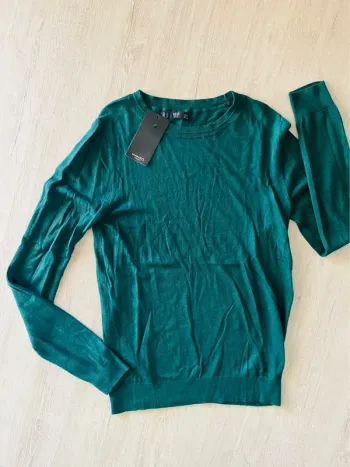 Pull vert foncé neuf femme Mango