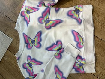 Sweat papillon 7-8 ans