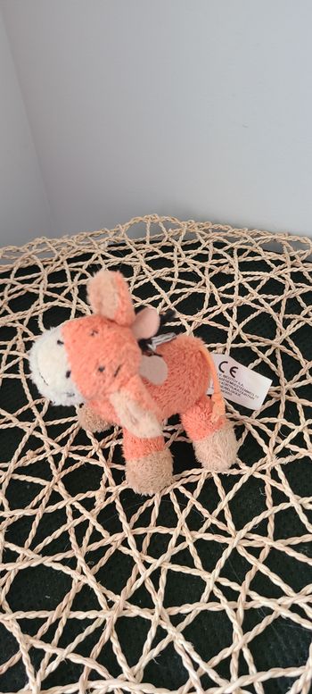porte clés doudou girafe orange NICOTOY