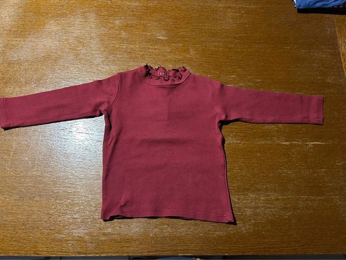 T-shirt manche longue bordeaux