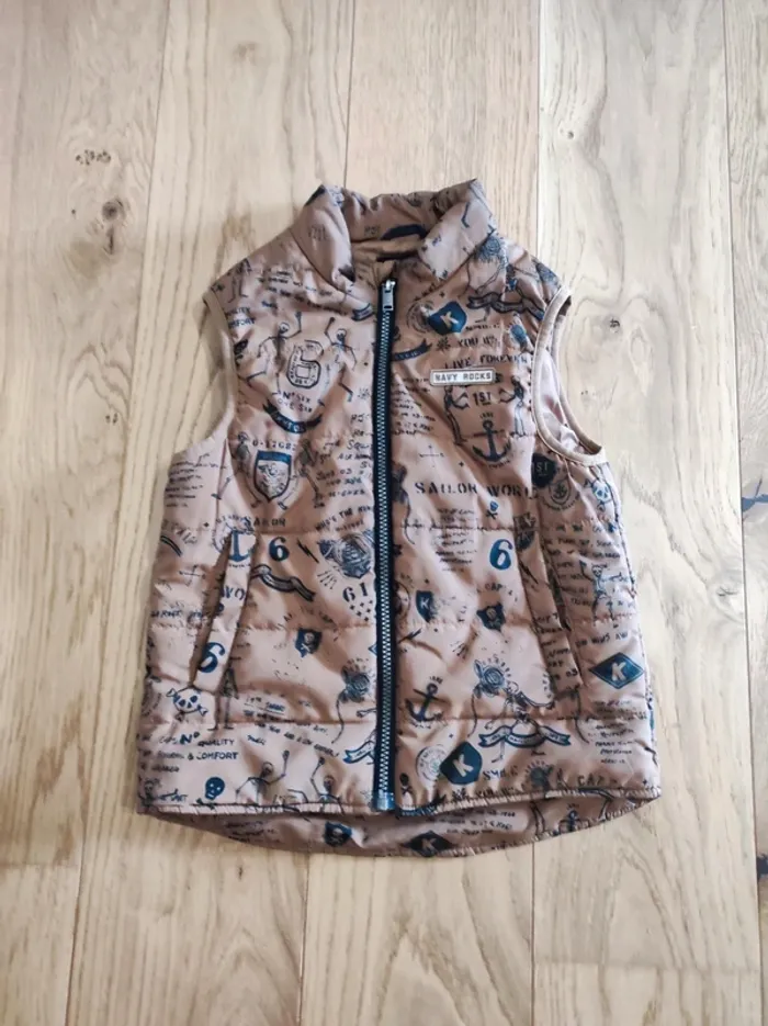 Parka bleu foncé + doudoune - 3 en 1 - 8 ans - photo numéro 3