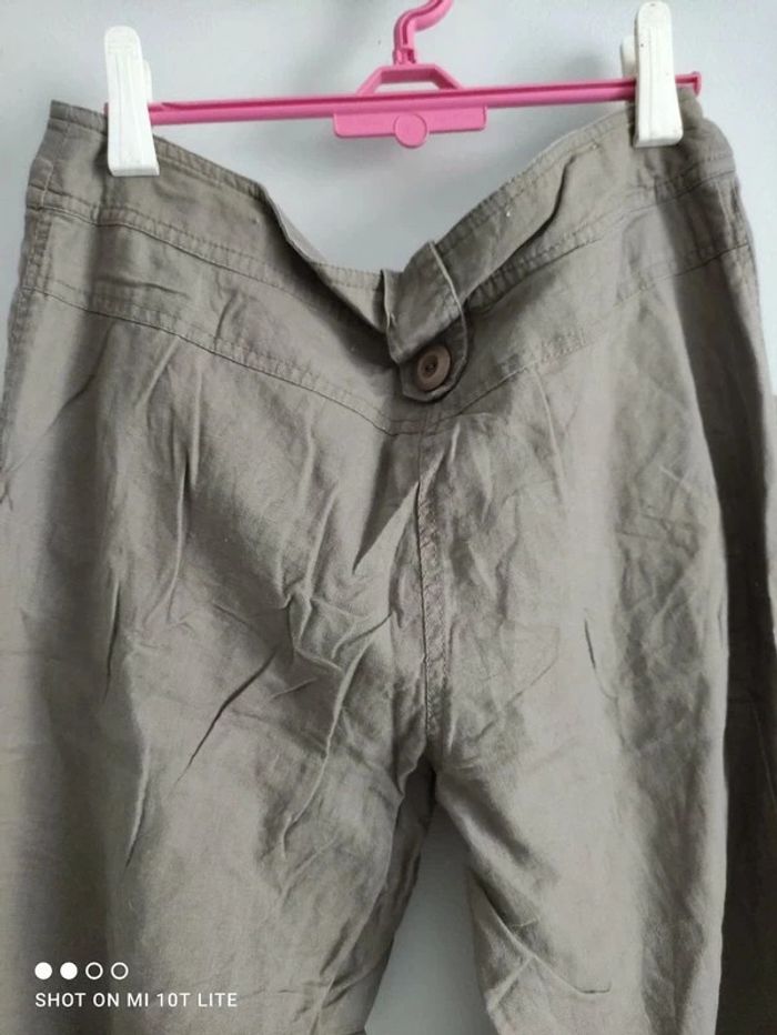 Pantalon marron tissaia - photo numéro 2