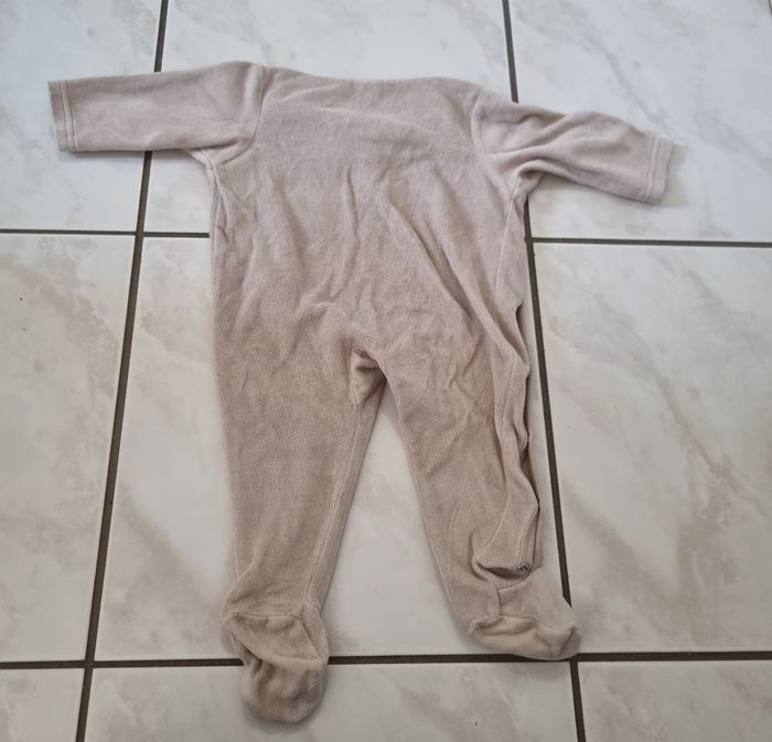 pyjama dors-bien velours taupe mouton taille 3 mois - photo numéro 3
