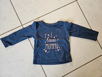 T-shirt ml bébé fille 18 mois BBF3