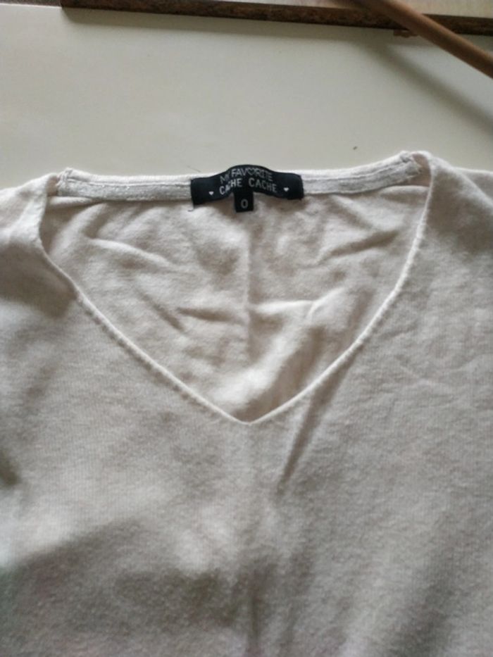 Pull beige Cache Cache taille 0 - photo numéro 3