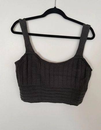 Top court côtelé en maille tricot neuf