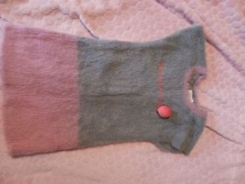 Robe pull orchestra gris et rose 4 ans