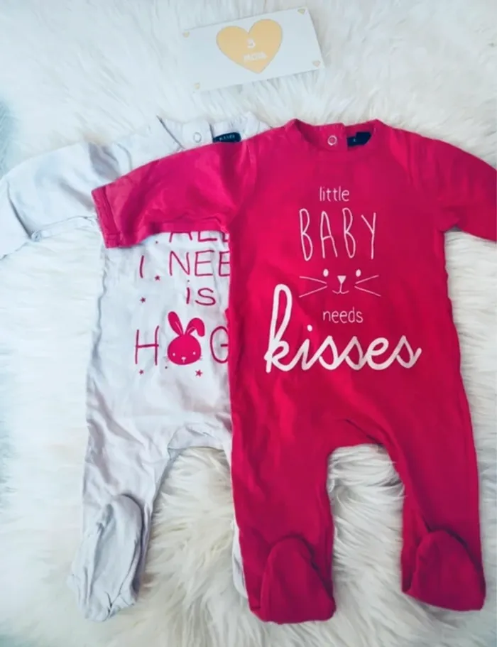 3 mois - lot 2 pyjamas coton