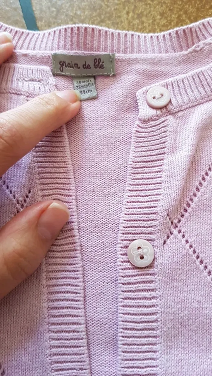 Gilet fille Grain de blé - photo numéro 2