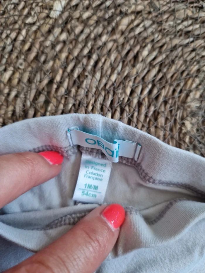 Lot de 2 leggings Obaïbi taille 1 mois - photo numéro 3