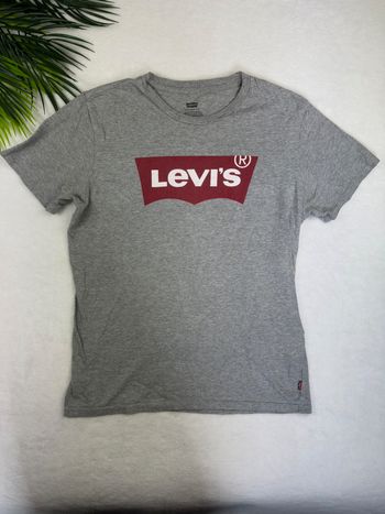 T-shirt Levi's Taille XS Femme Gris Logo Batwing Vintage Casual 02625