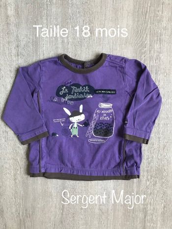T-shirt ML Sergent Major - taille 18 mois