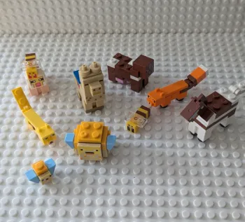 Figurines Minecraft : lot de 10 animaux , style lego