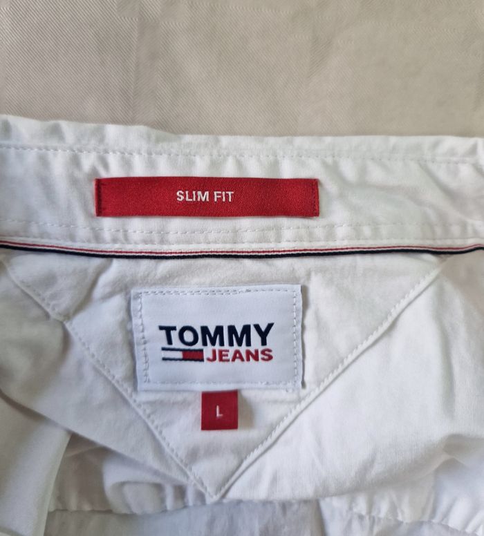 Chemise  manches longues  , homme  , Tommy Hilfiger  , blanche , taille L , Slim - photo numéro 9