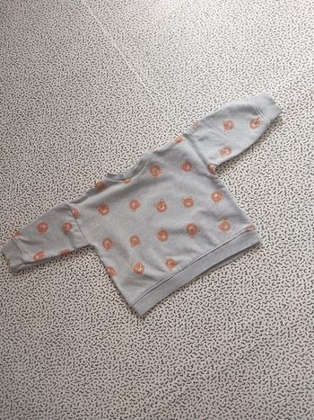 Sweat bébé gris ourson – Tex Baby – 12 mois