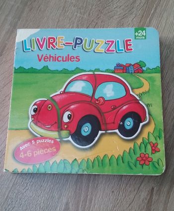 livre puzzle véhicules pour enfant