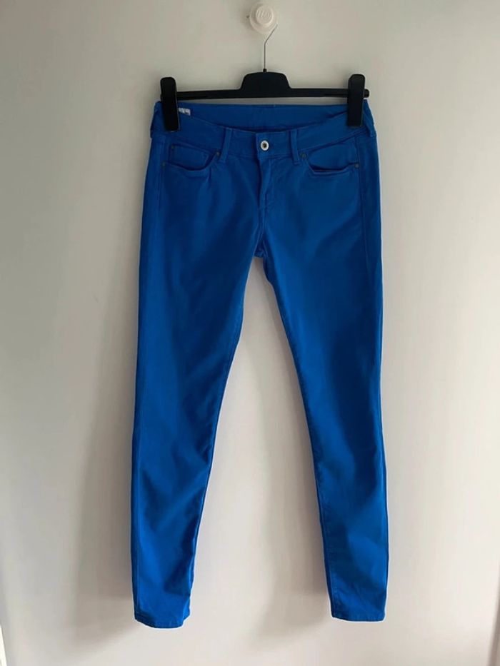 Pantalon slim bleu électrique Pepe Jeans