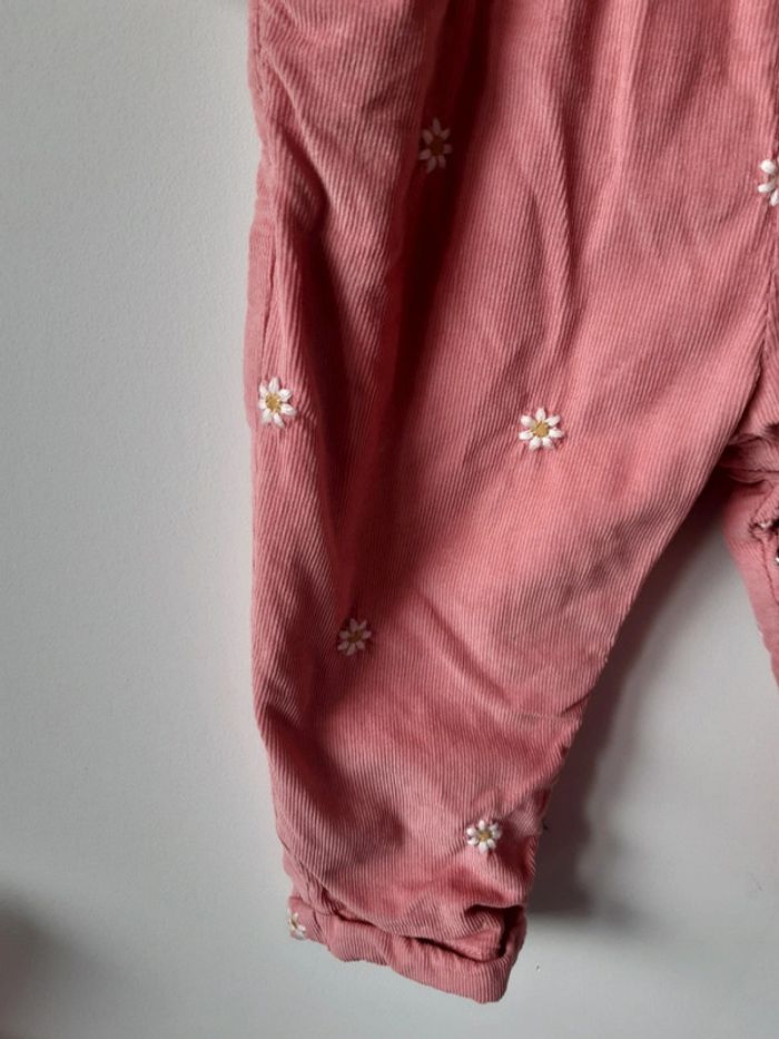 Ensemble Bébé fille 18 mois DPAM salopette velours et pull - photo numéro 6