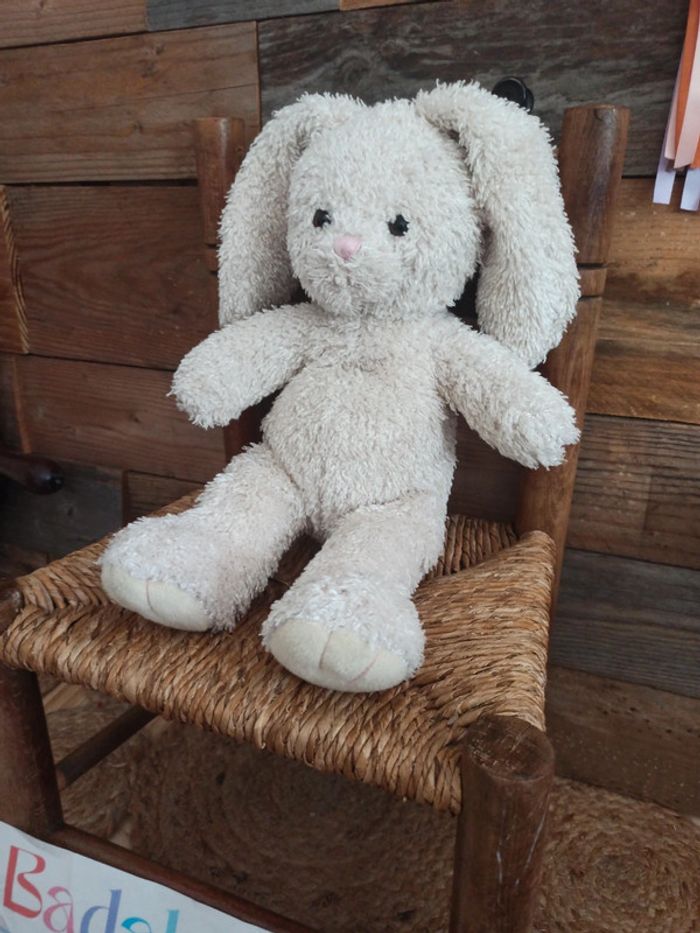 Peluche lapin blanc T C M BE - photo numéro 2