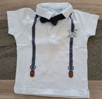 Tee-shirt manches courtes avec nœud papillon - gemo 12 mois