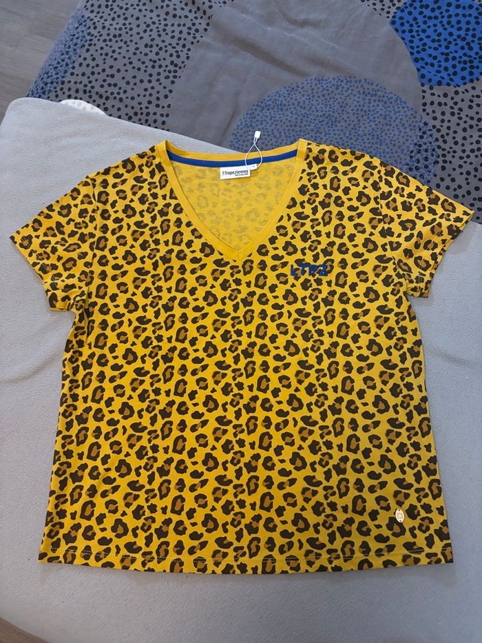 Ensemble Les Tropeziennes jaune + pantalon Ichi bleu - photo numéro 5