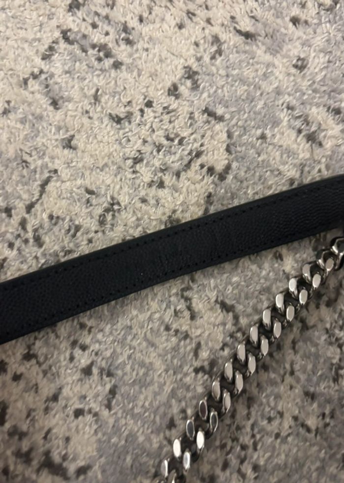 Sac / pochette noir et argenté matelassé Yves Saint Laurent - photo numéro 5