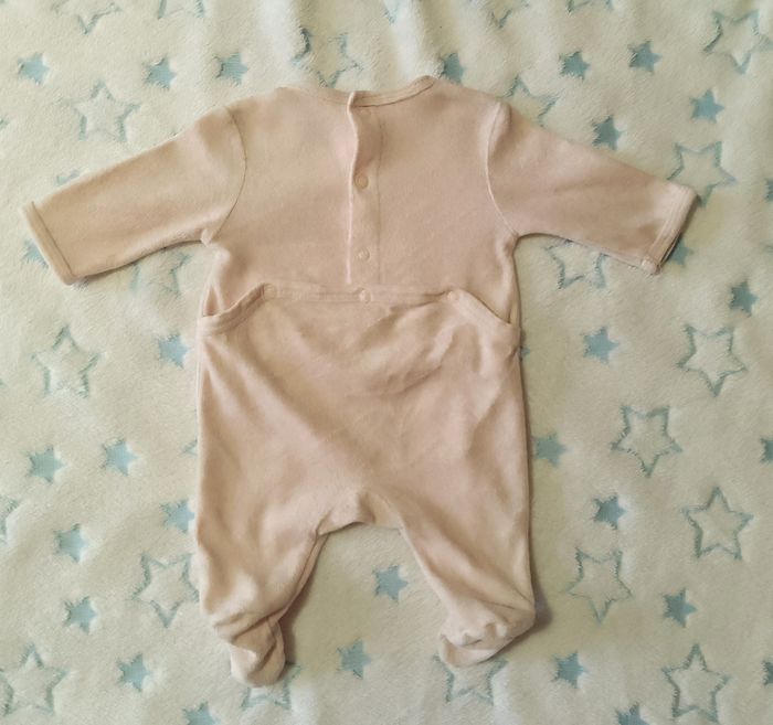 Pyjama bébé Kiabi – 1 mois – Rose « Pipelette comme maman » - photo numéro 4