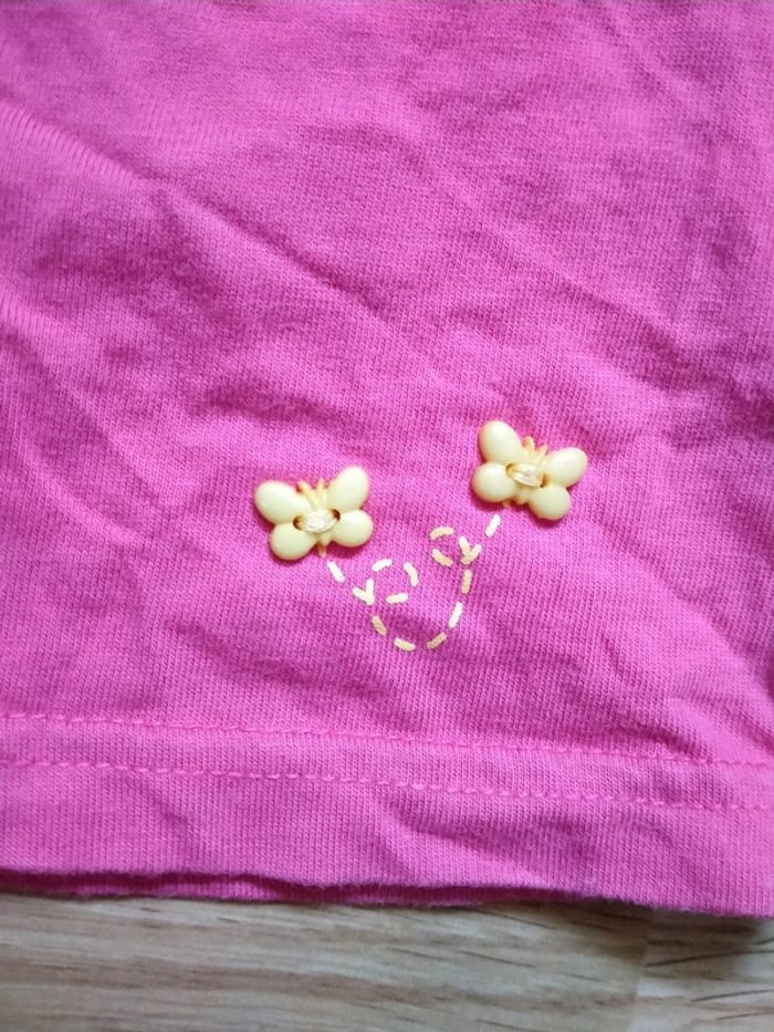 Ensemble débardeur rose et short en jean. Bébé 6 mois - photo numéro 3