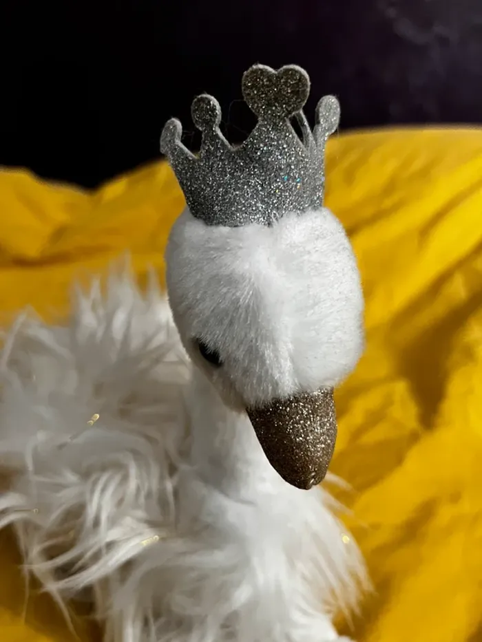Superbe doudou peluche cygne blanc histoire d’ours - photo numéro 5