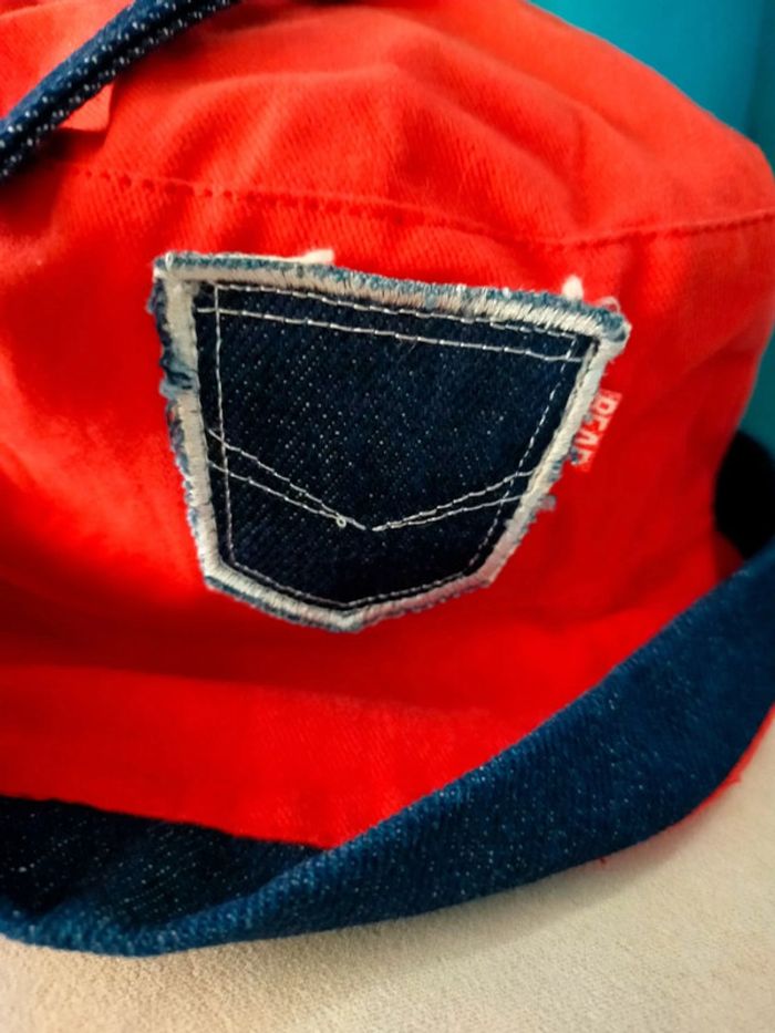 Bob enfant rouge & denim – Tailles 53 cm - photo numéro 5