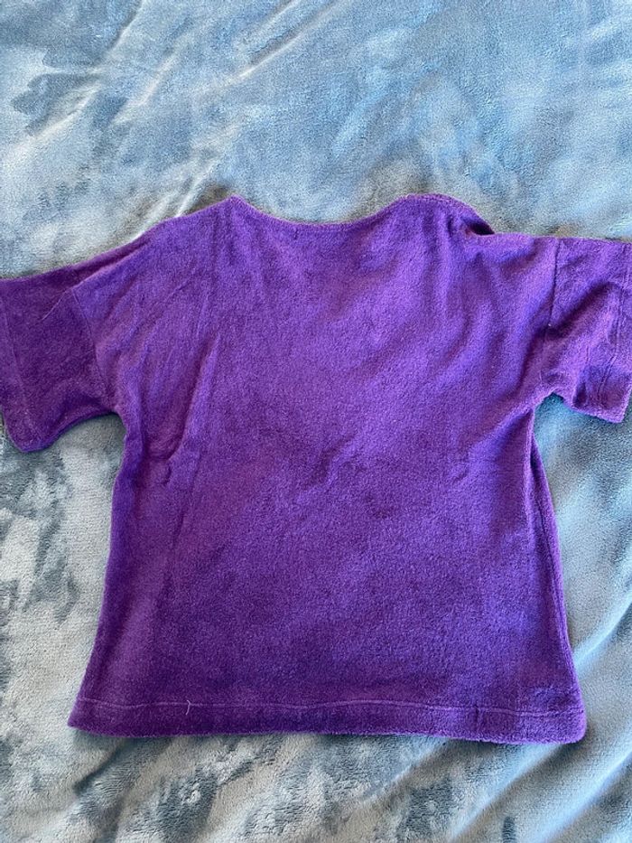 T shirt éponge violet marque bonjour 8 ans - photo numéro 3