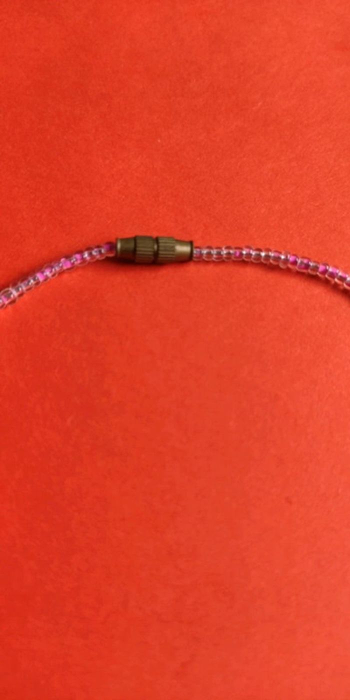 Collier en perle rose - photo numéro 3