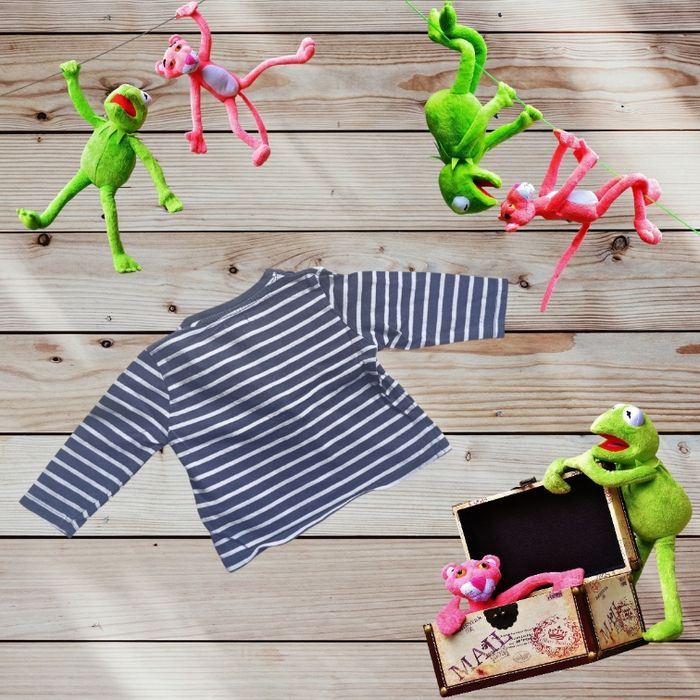 T-shirt rayé pour bébé garçon taille 6 mois - photo numéro 2
