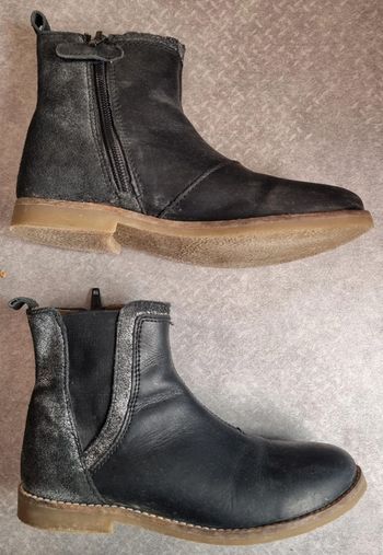 Bottines cuires p31 vertbaudet